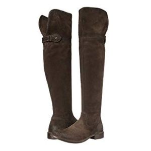 Frye Shirley OTK Fatigue Oiled Suede Boots 9 EUC